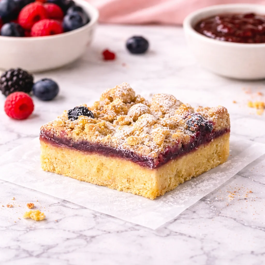 Berry Crumble Slice