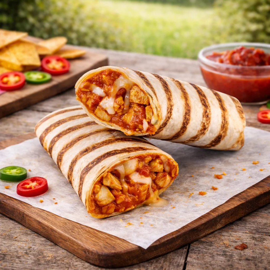 Cajun Spiced Chicken Pizza Wrap