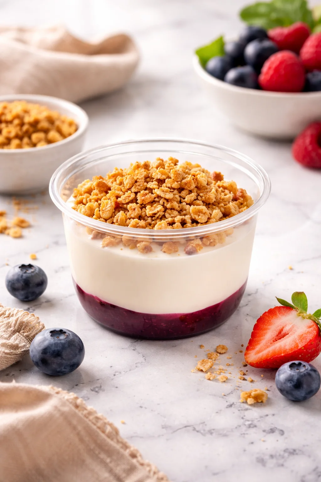 Greek Style Yogurt with Mixed Berry Compote