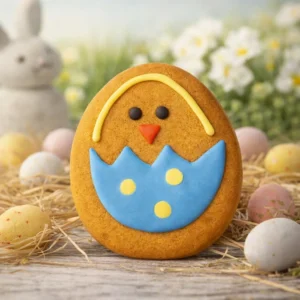 Iced Chick Gingerbread Biscuit