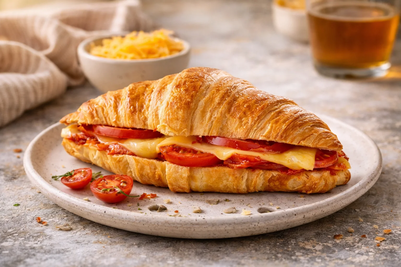 Tomato & Mature Cheddar Croissant