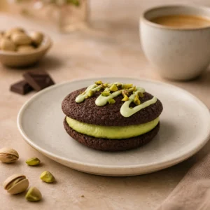 Chocolate & Pistachio Cookie Sandwich