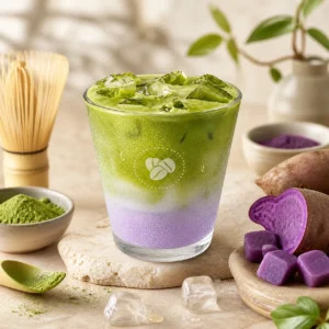 Sweet Ube Iced Matcha